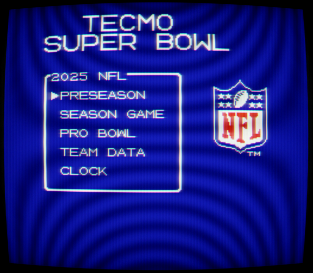 Tecmo Super Bowl 2025 with CRT Filter